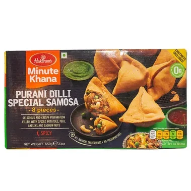 Haldiram -8pcs Frozen Purani Delhi Samosa (Frozen)